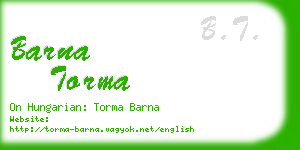 barna torma business card